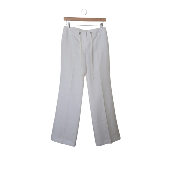 J. Crew Pants - J. Crew 100% Linen Lined Ivort Straight-leg Pants Women's 2‎ Vacation Coastal